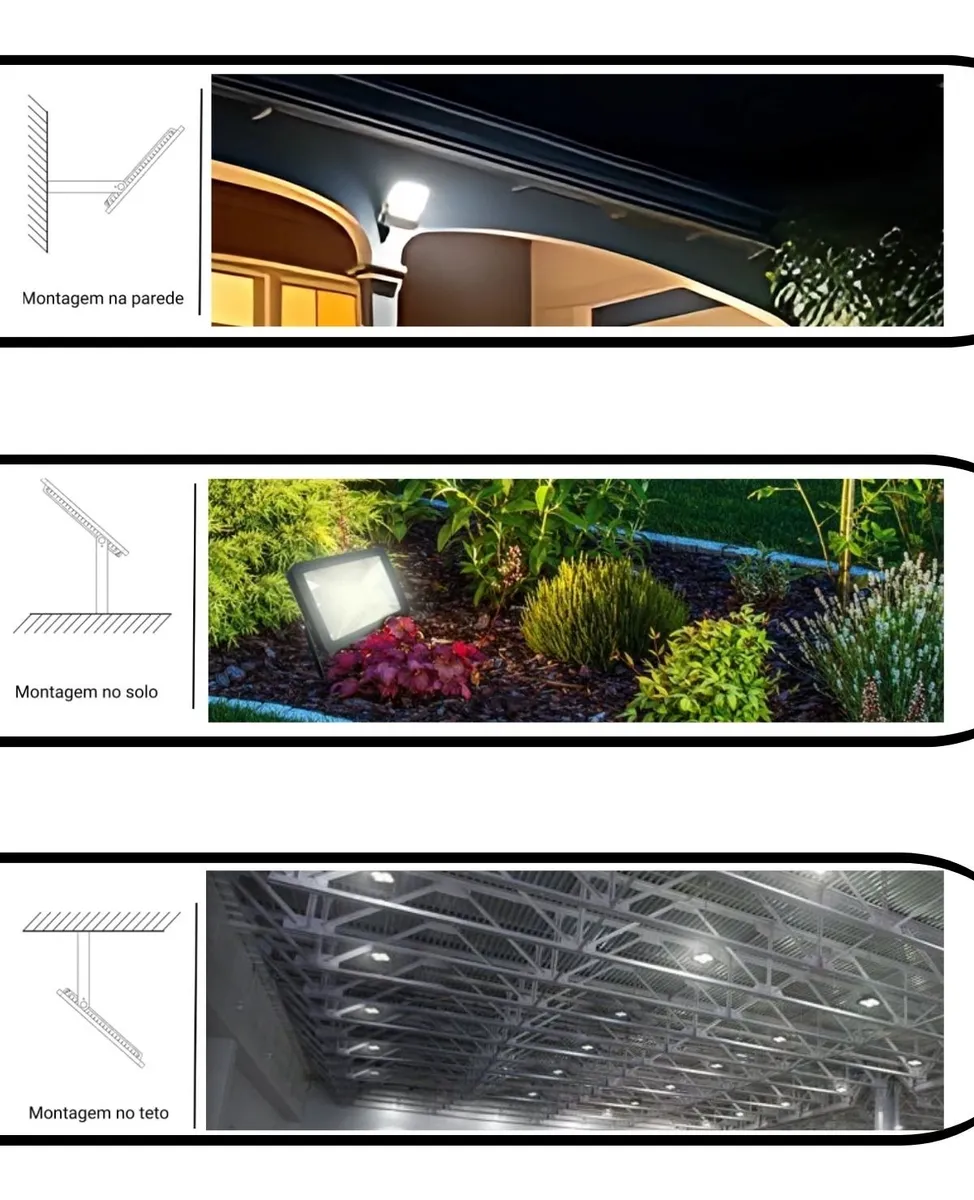 Refletor Super LED 400W IP67 Bivolt — Branco Frio 6500K à Prova d'Água — imagem 6