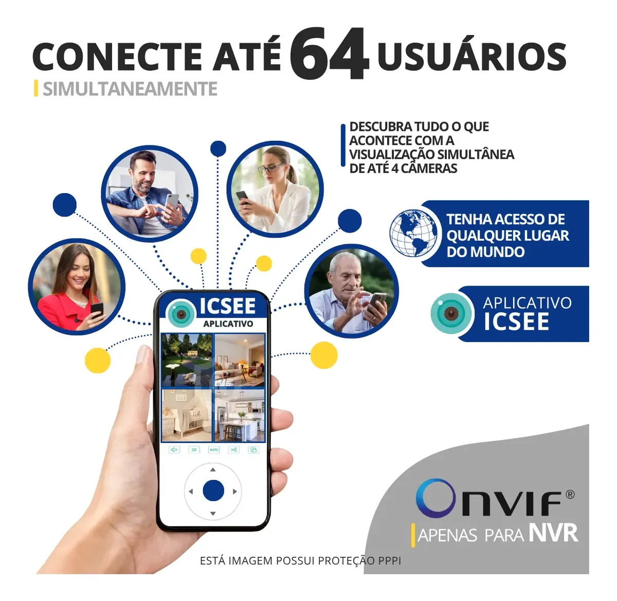 Câmera de Segurança Wi-Fi A28 4K App iCSee — Visão Noturna e Som — imagem 9