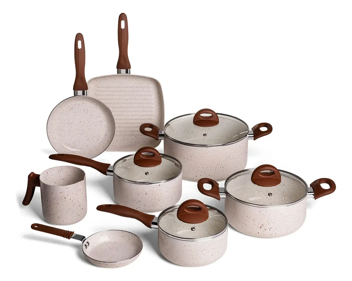 Conjunto de Panelas 8 Peças Ceramic Life Smart Plus Vanilla Brinox — imagem 8