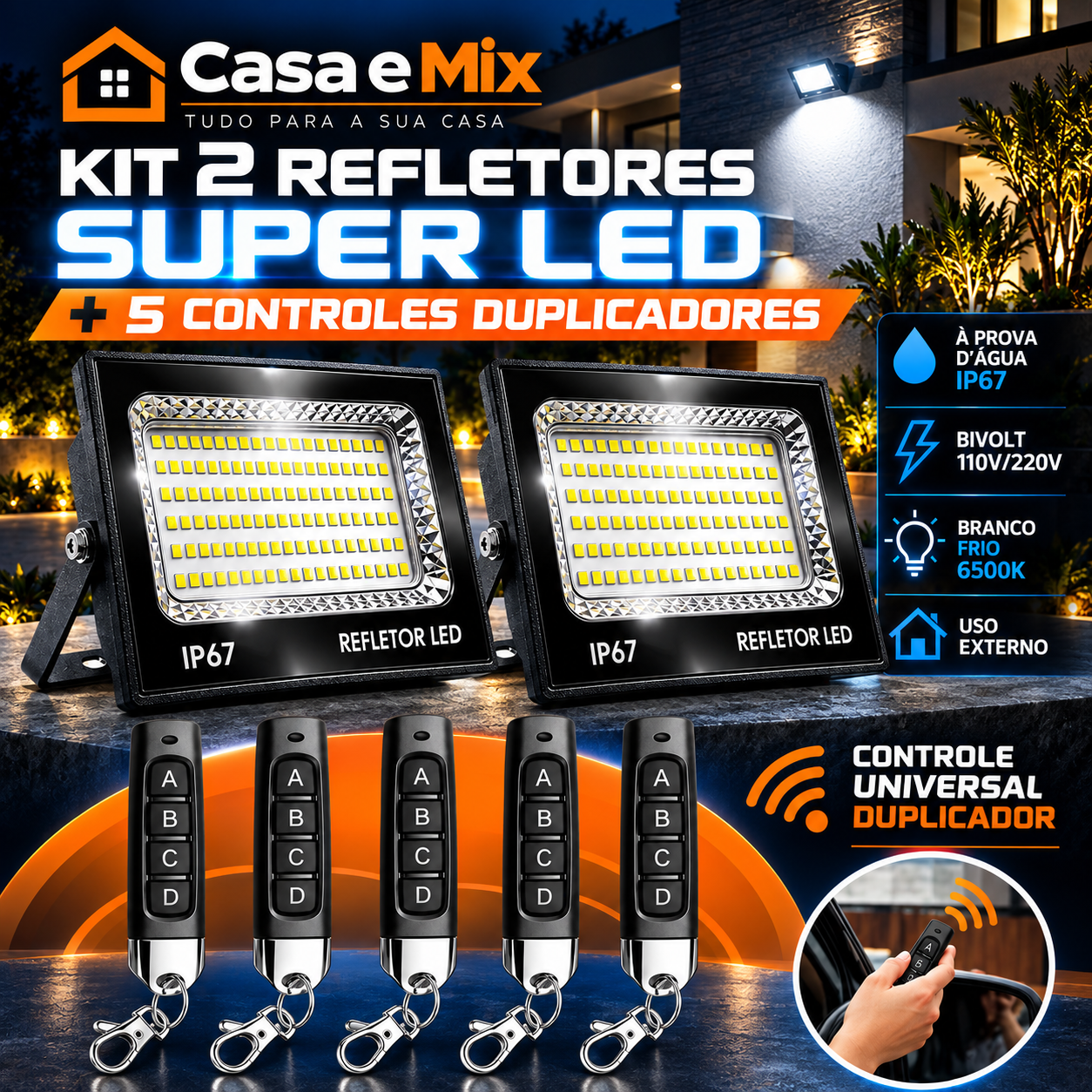 Kit de controles de portão universais
