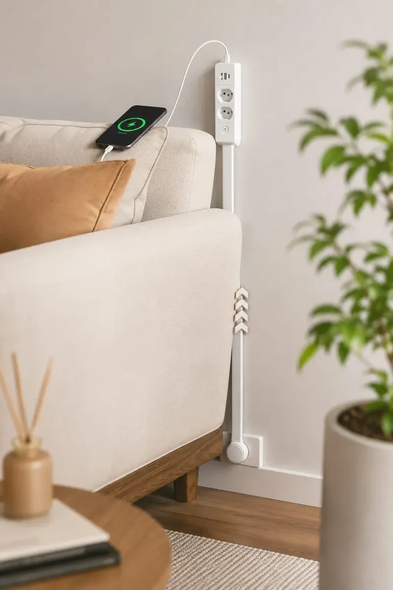Extensor de Tomada Ajustável Régua de Energia 45cm a 69cm — imagem 5
